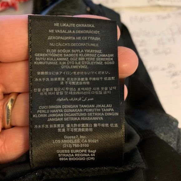 Guess Womens Top XS Grey Multi Embellished Foil Sleeveless Lightweight - Picture 14 of 15